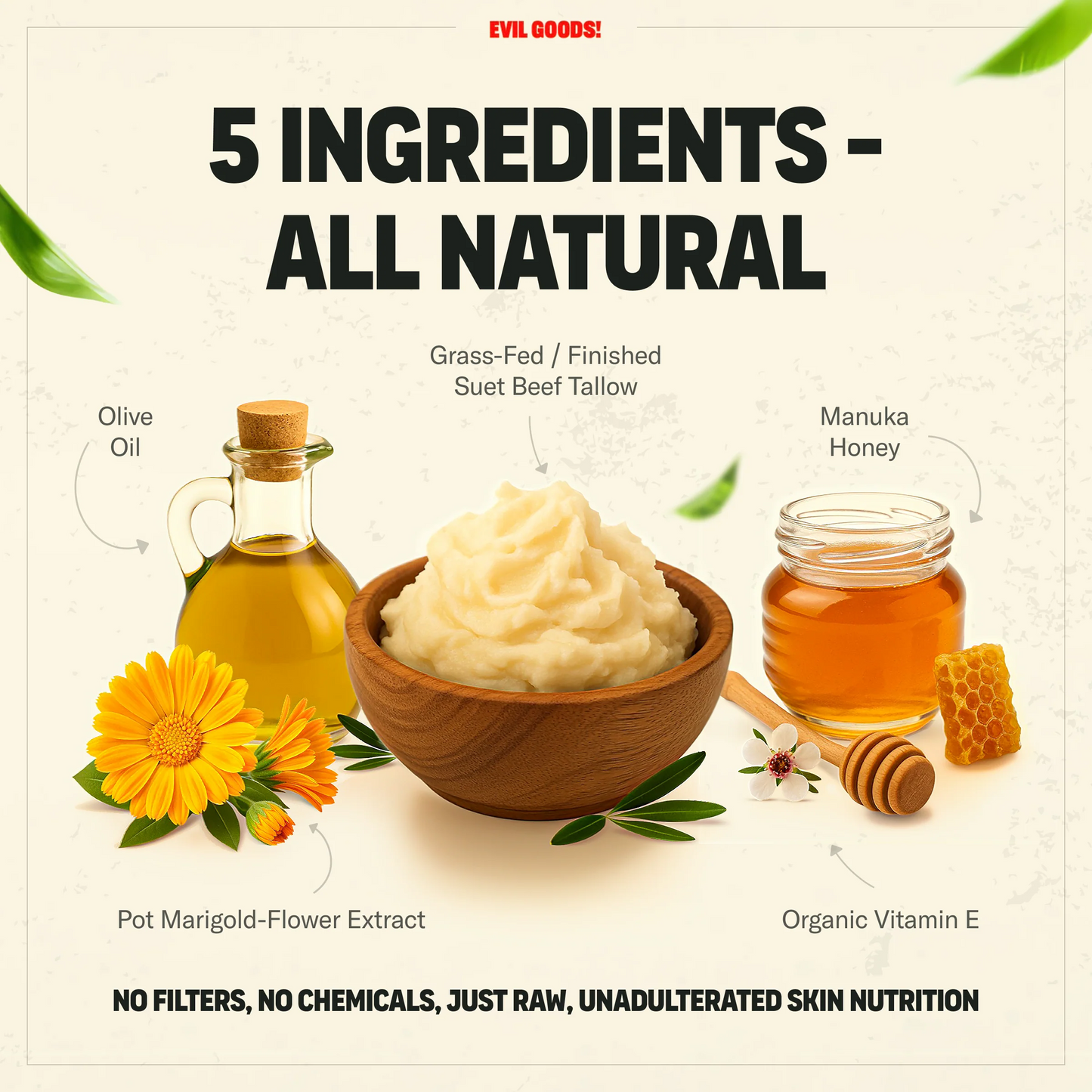 Whipped Tallow & Manuka Honey Moisturizer